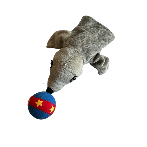 Restoration Hardware Murdock & Ross Hand Puppet Seal with Ball Star Gray Blue - Picture 1 of 5